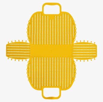 Bild av praktisk och stilren gul väska med detaljer