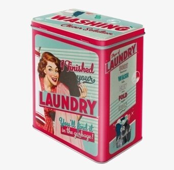 Bild av retro plåtburk med livfull design och färger