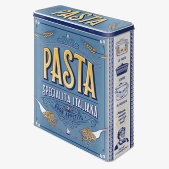 Bild av elegant plåtburk för pasta i italiensk stil