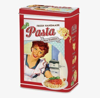 Bild av retroinspirerad förpackning för hemlagad pasta