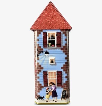 Bild av charmig och fantasifull townhouse-plåtburk