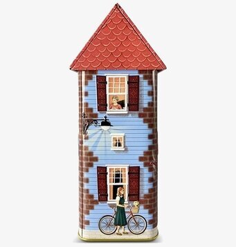 Bild av en charmig townhouse-inspirerad plåtburk