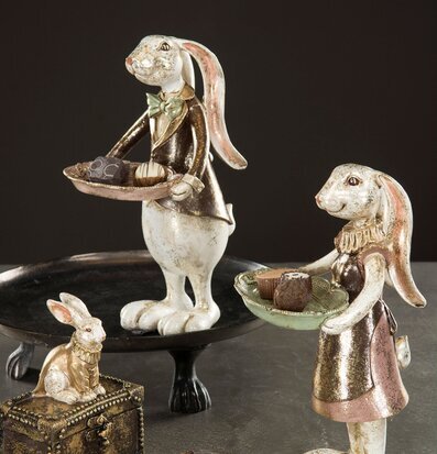 Bild av dekorativa kaniner med konfektyr och elegans