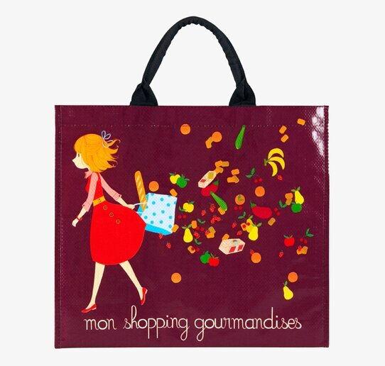 Shoppingkasse Gourmandises från Derriére la porte i rött