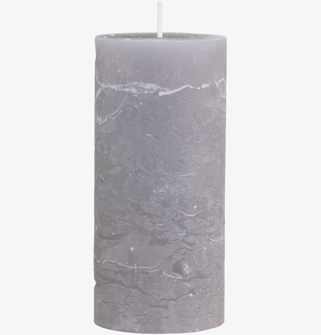 Bild av rustikt grått blockljus med lång brinntid