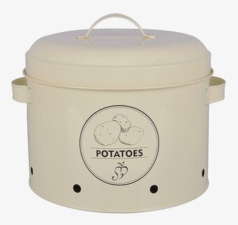 Bild av praktisk och stilren plåtburk för potatis