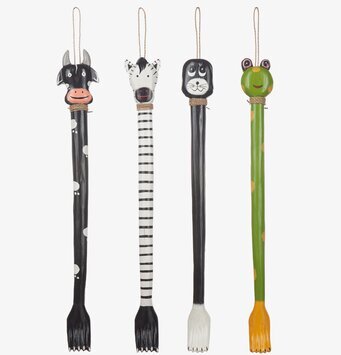 Bild av fyra charmiga djurformade ryggkliarverktyg