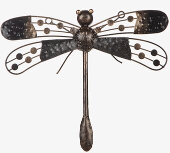 Bild av trollslända väggdekoration i hamrad plåt