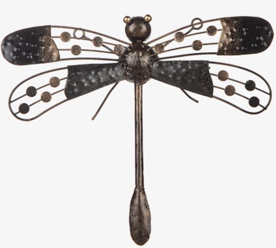 Bild av trollslända väggdekoration i hamrad plåt