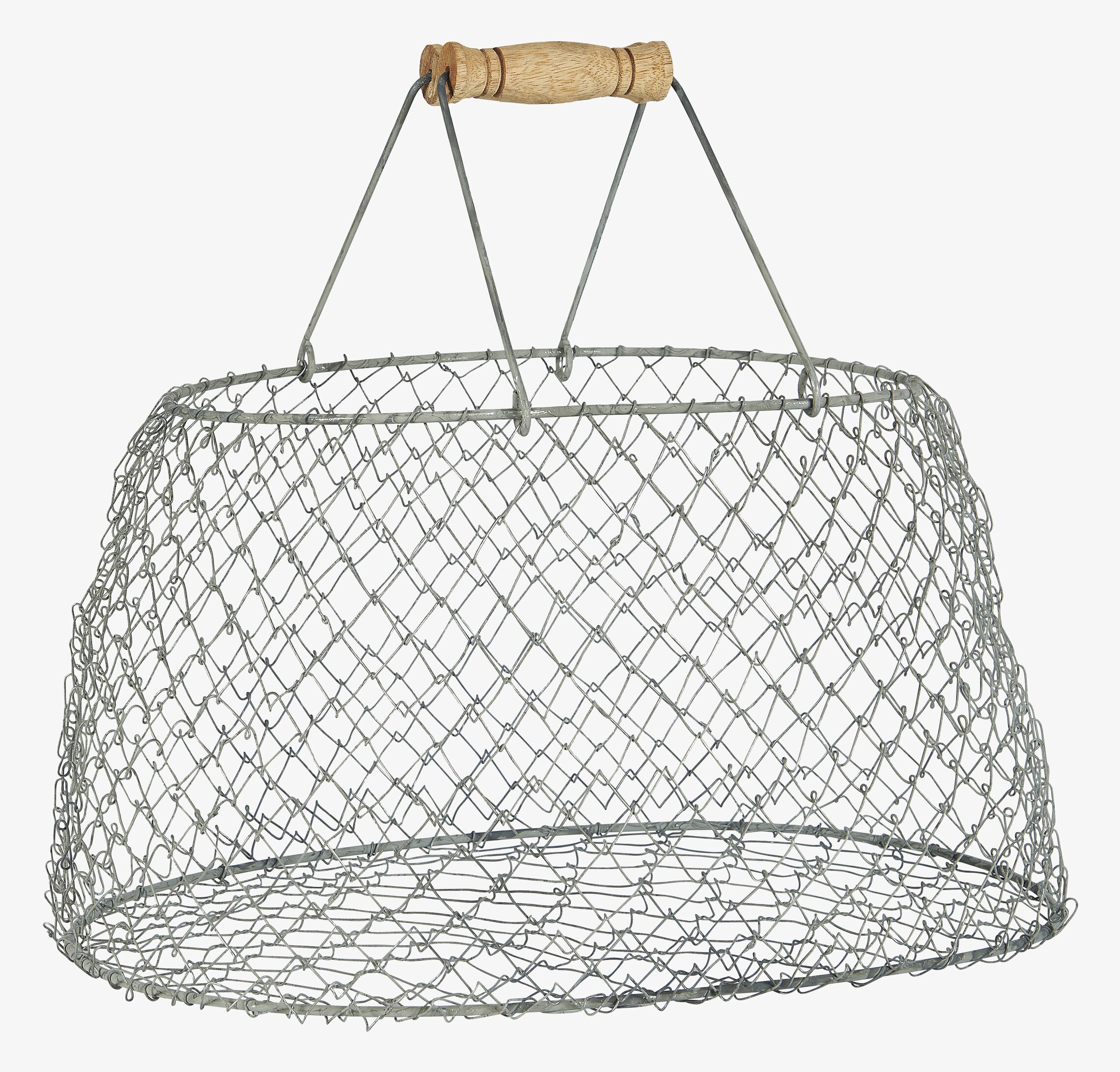 Vikbar Trådkorg Med Handtag från IB Laursen i metalltråd