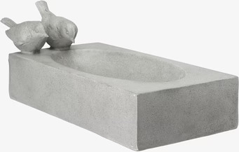 Bild av stilrent fågelbad med skulpturala detaljer