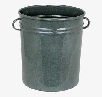 Foto av stilren och funktionell grön redskapsburk