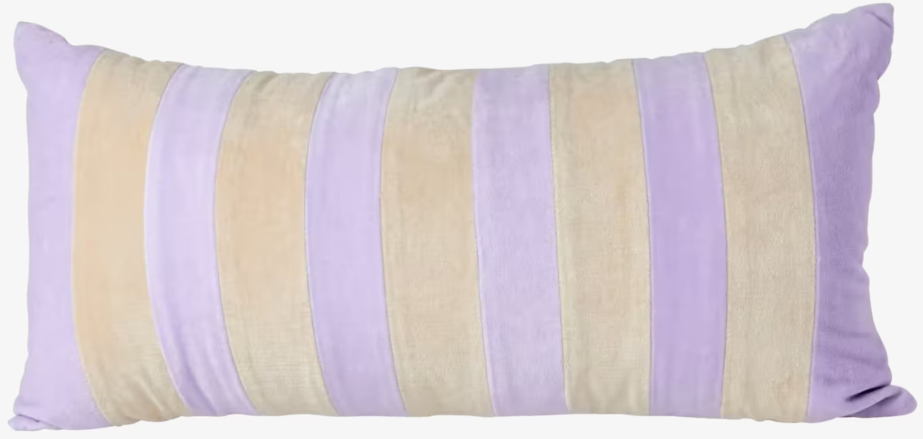 Prydnadskudde Velvet Lavender/Beige Medium från Rice