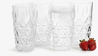 Bild av stilrena glas med geometriskt mönster