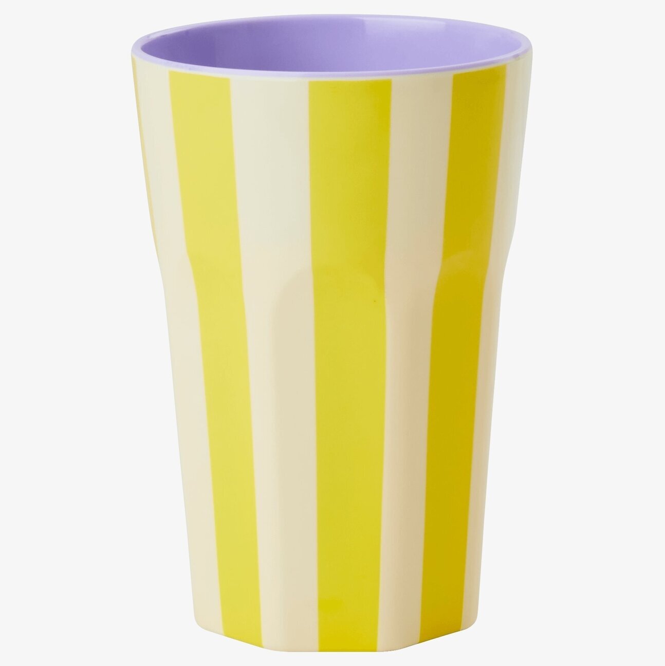 Mugg Latte Yellow Stripes Print från Rice med gula ränder