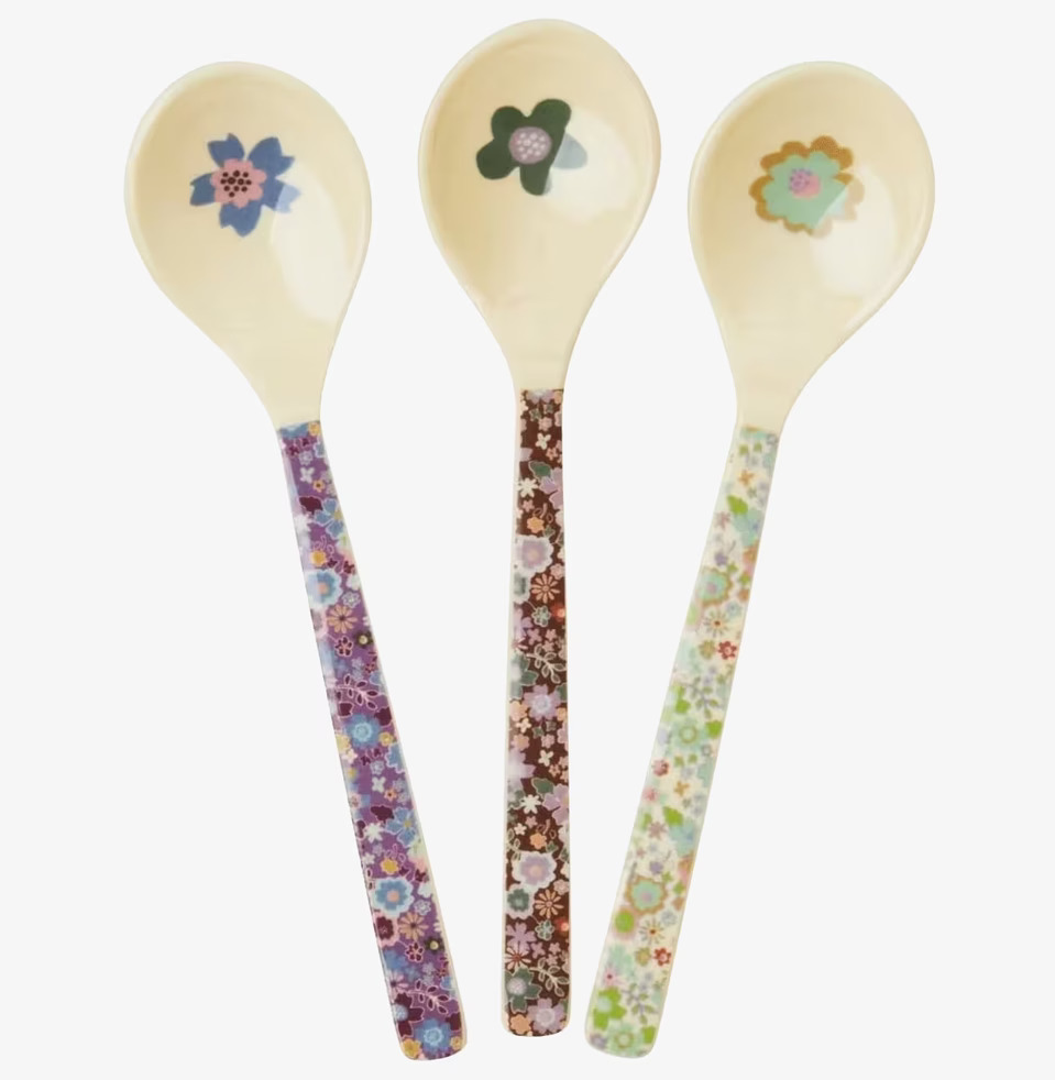 Korta skedar - Fall Floral Print från Rice med höstblommor