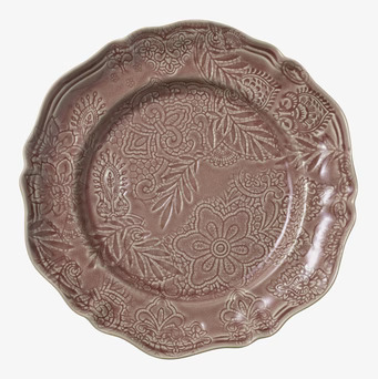 Bild av keramiskt uppläggningsfat med arabeskmönster