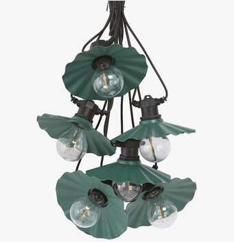 Bild av ljusslinga för utomhusbruk med grön design