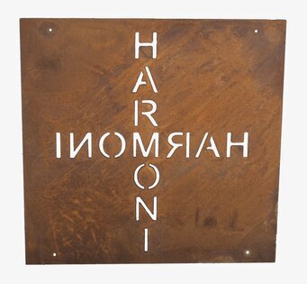 Bild av rustik skylt med industriellt och vintage utseende