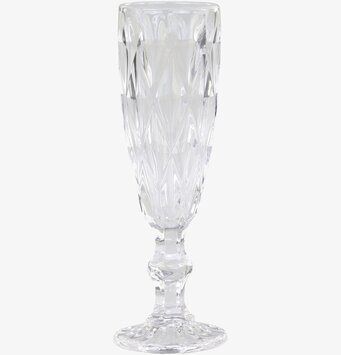 Bild av elegant champagneglas med diamantmönster