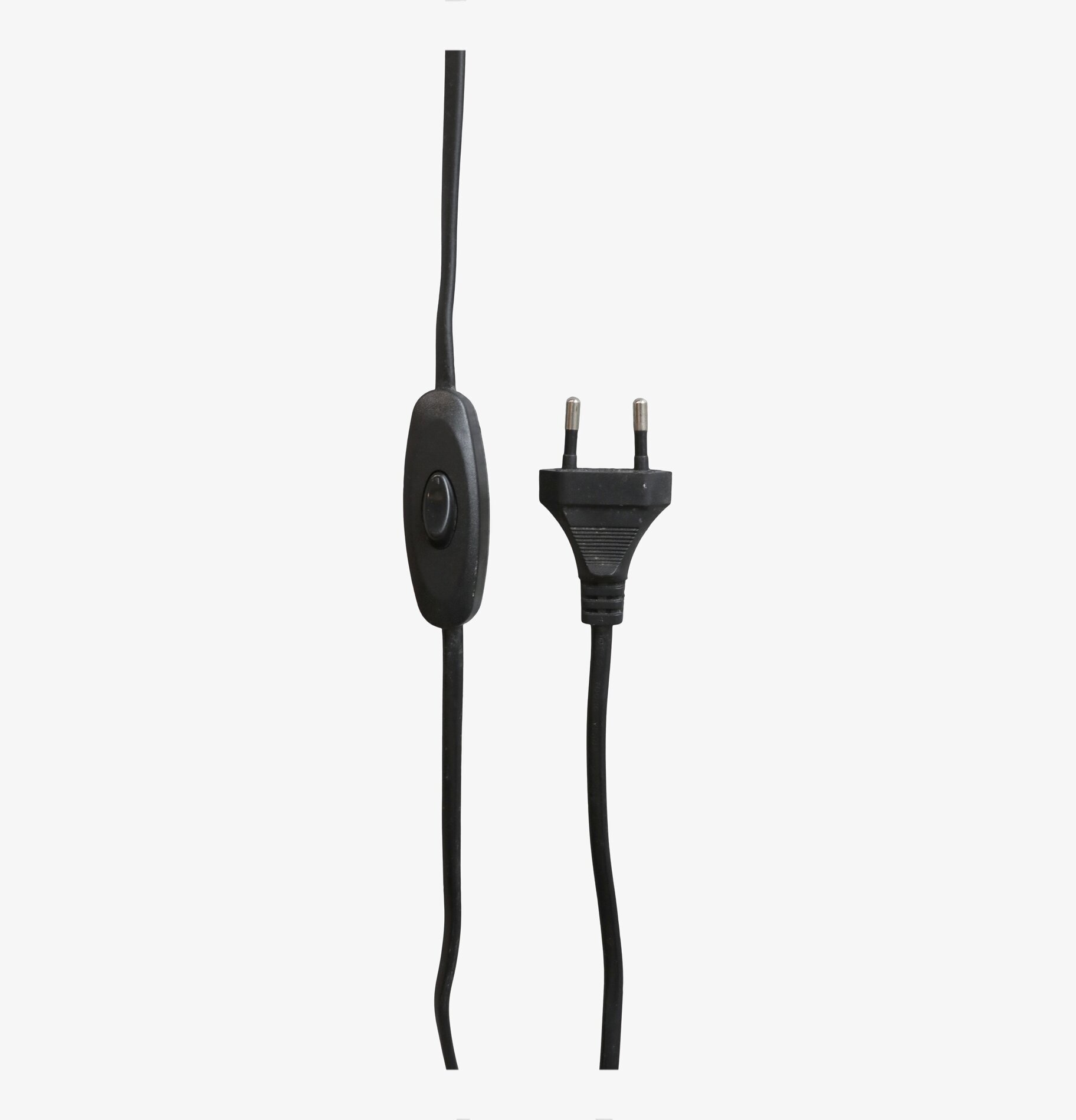 Bild av strömbrytare och stickpropp i svart design