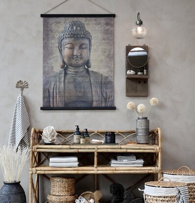 Bild av harmonisk inredning med naturliga material