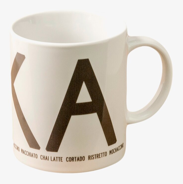 Mugg FIKA Grå från I Love Design med modern grafisk design