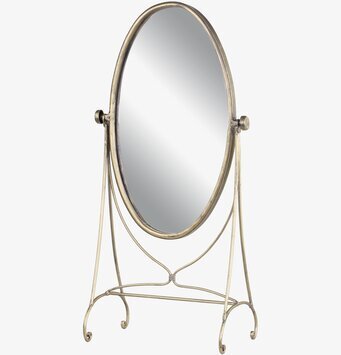 Bild av tidlös bordsspegel med antik mässingsfinish