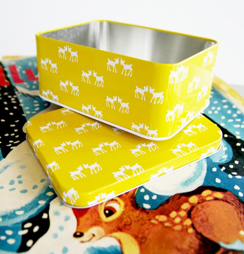 Mellanbox - Gul Bambi från Blafre med lekfullt bambimönster