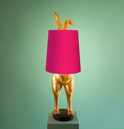 Bild av unik och kreativ lampa med kanindesign