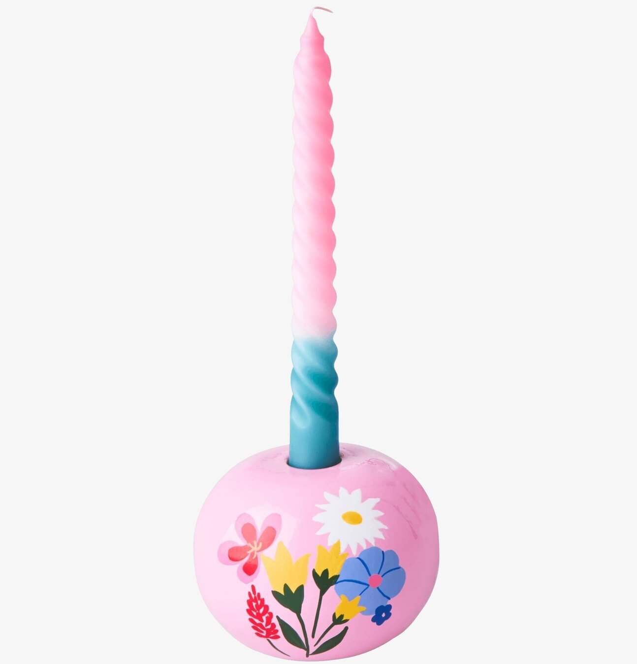 Ljushållare Pink Small från Rice med färgglada blommor