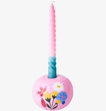 Bild av elegant ljushållare med blommigt mönster