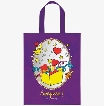 Bild av färgglad presentpåse med överraskande design