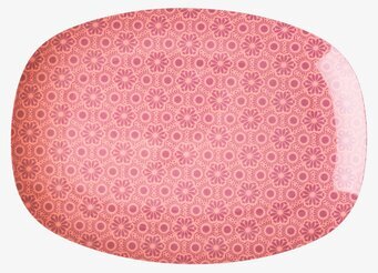 Bild av tallrik med harmoniskt blommönster och glans