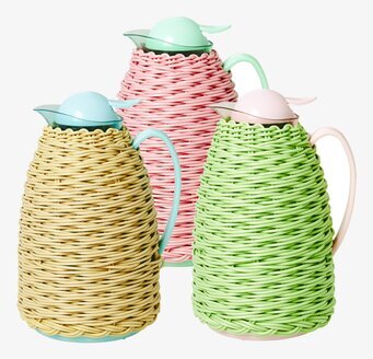 Bild av tre färgglada termosar med unik design