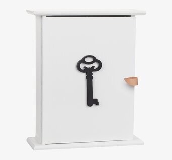 Bild av stilrent och funktionellt nyckelskåp i vitt