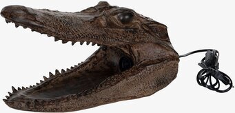 Bild av unik lampa med krokodildesign och ljuseffekt