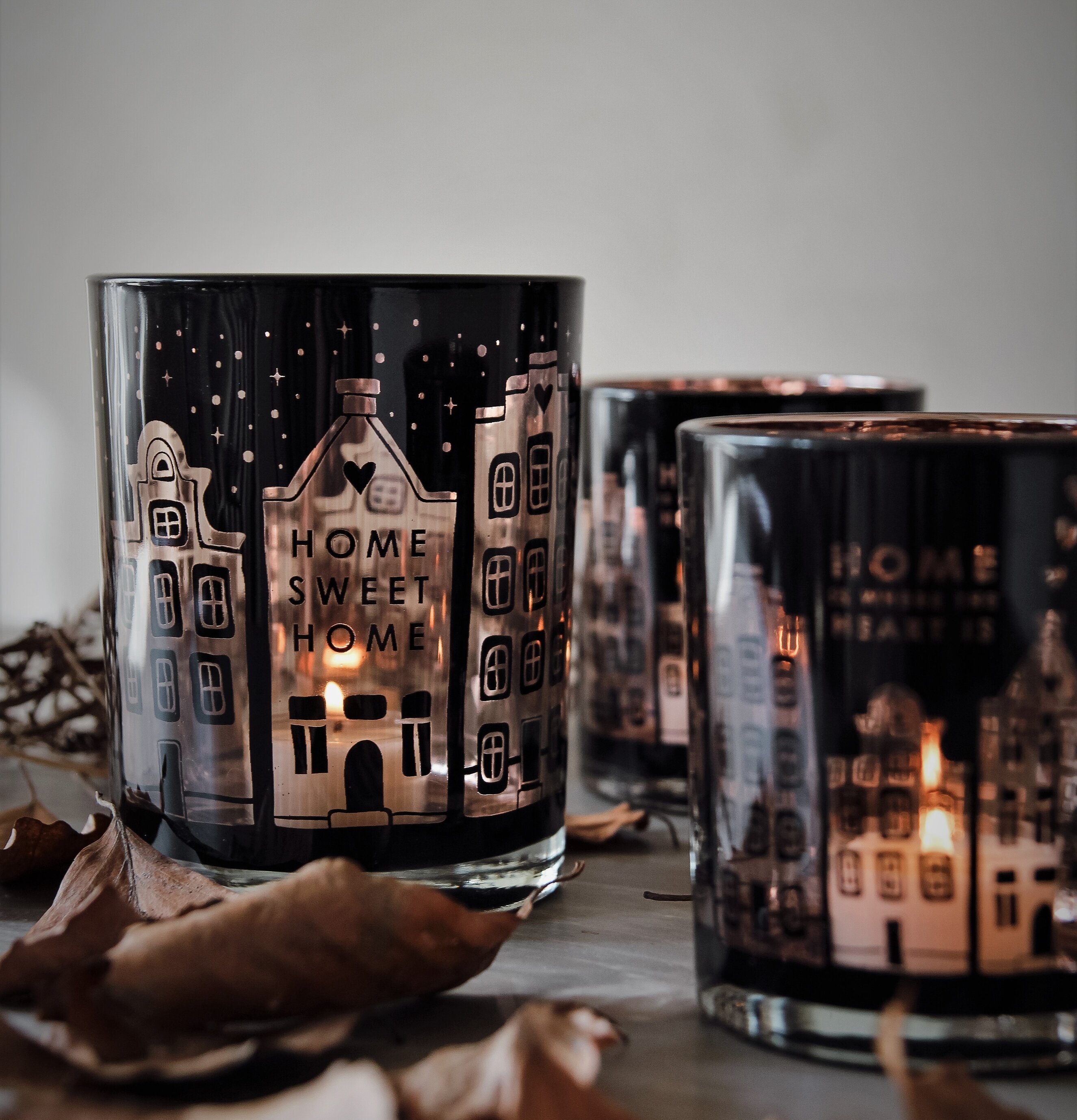 Ljuslykta - Home Is My Happy Place från Majas Cottage