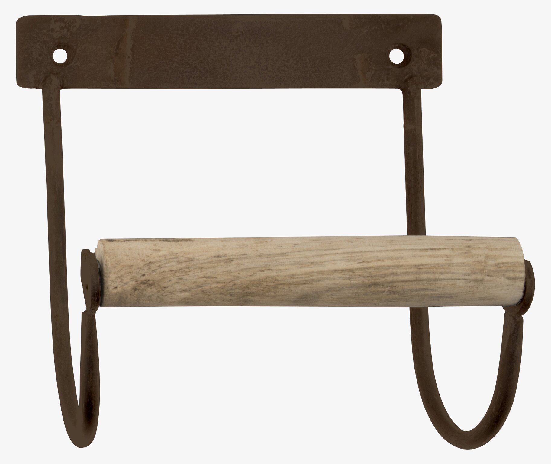 Toalettpappershållare Vägg Rost från IB Laursen i järn och trä