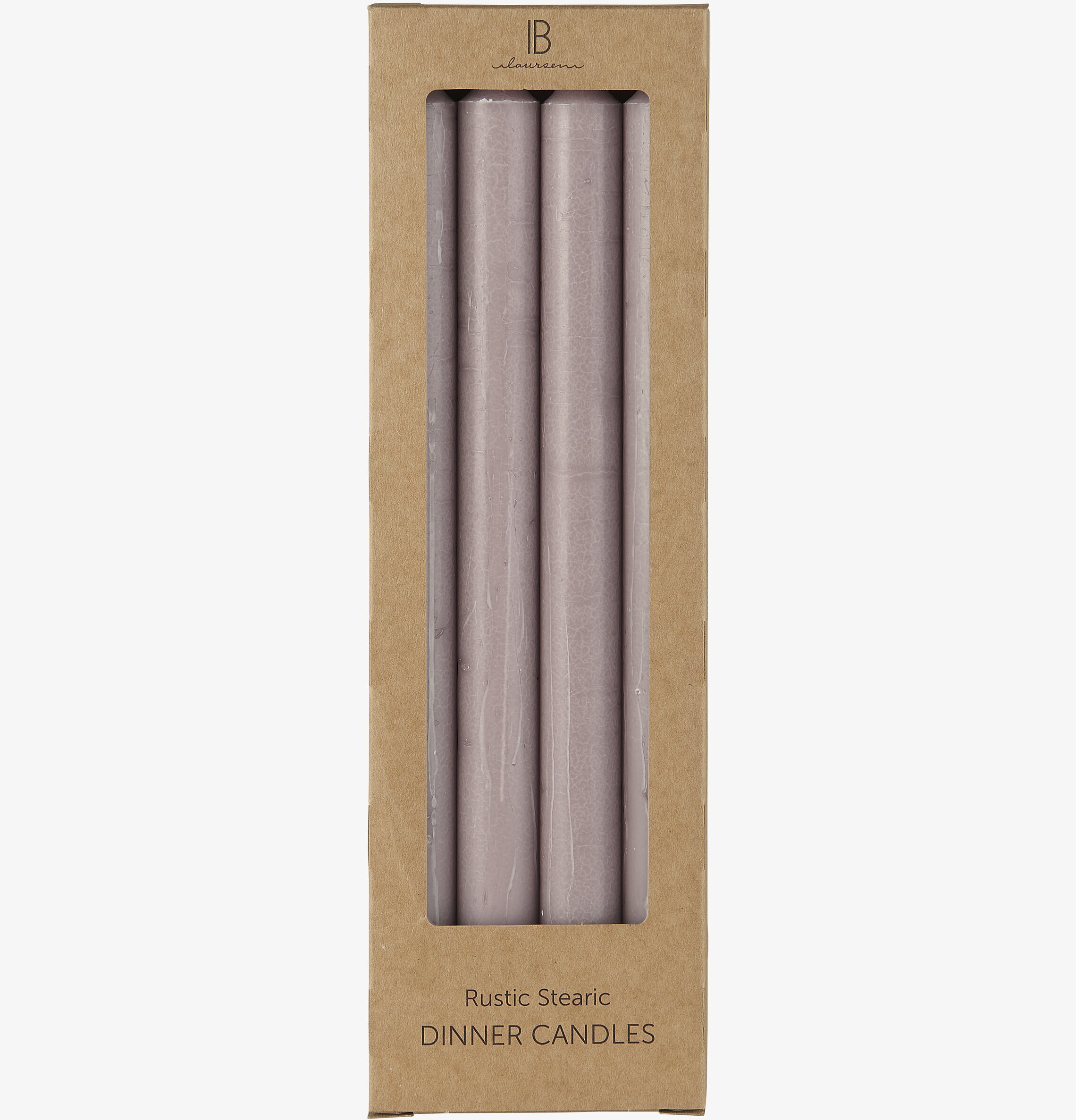 Stearinljus Rosa Set/4 från IB Laursen i rustik förpackning