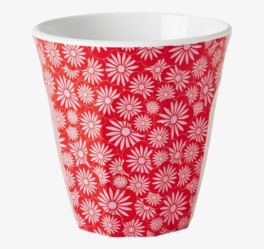 Mugg X-mas Casablanca från Rice med rött och vitt blommönster