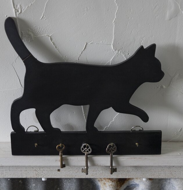 Hängare Katt 5 Krokar från Different Design på vit vägg