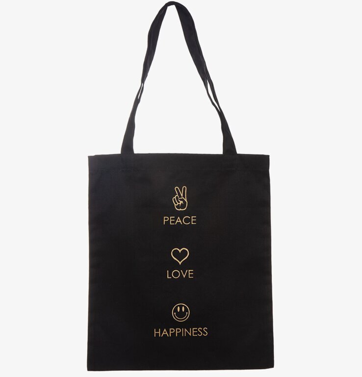 Väska Canvas Peace från Different Design med fredsbudskap