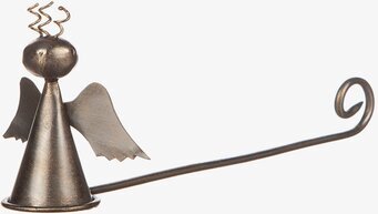 Foto av dekorativ ängel ljussläckare i hamrad plåt