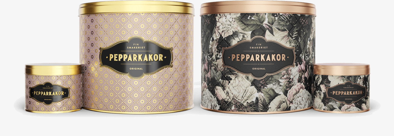 Bild: Eleganta burkar för pepparkakor med stilfull design