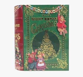 Bild av en julig plåtburk med charmig design