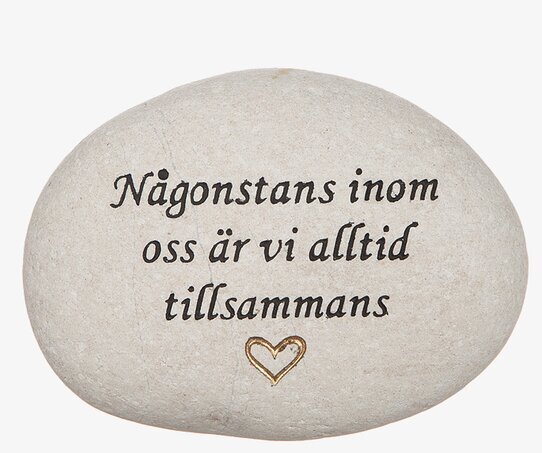 Vit Sten Med Graverad Text - Någonstans Inom Oss från Different Design