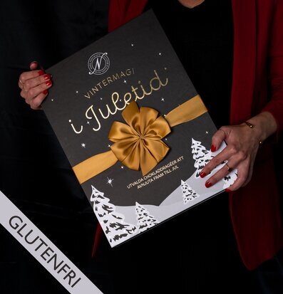 Bild av adventskalender med vintertema och lyxig känsla