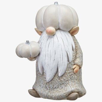 Bild av charmig vätte med pumpahatt och skägg