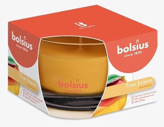 Bolsius Doftljus True Scents - Mango i glasbehållare